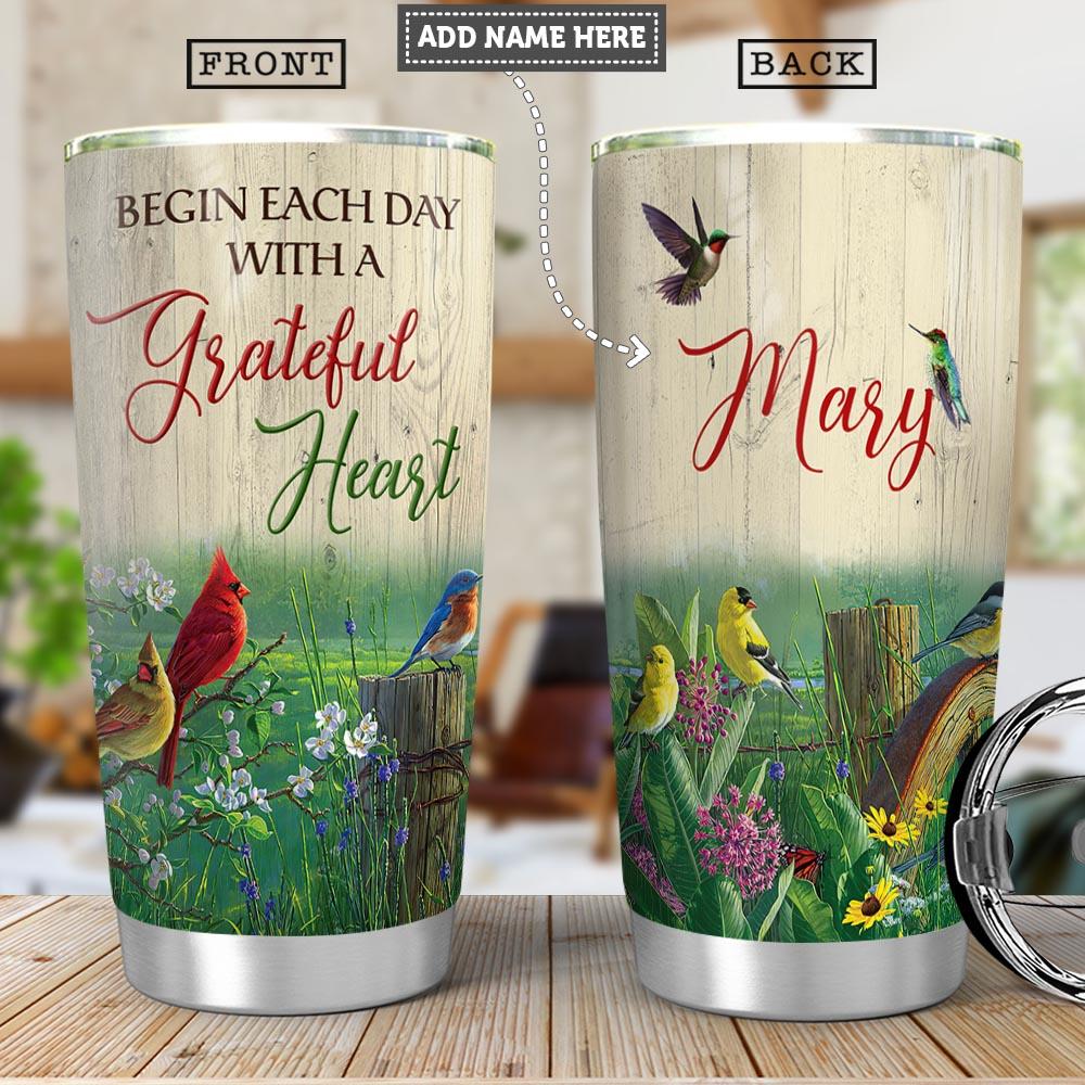 Hummingbird Personalized Stainless Steel Tumbler