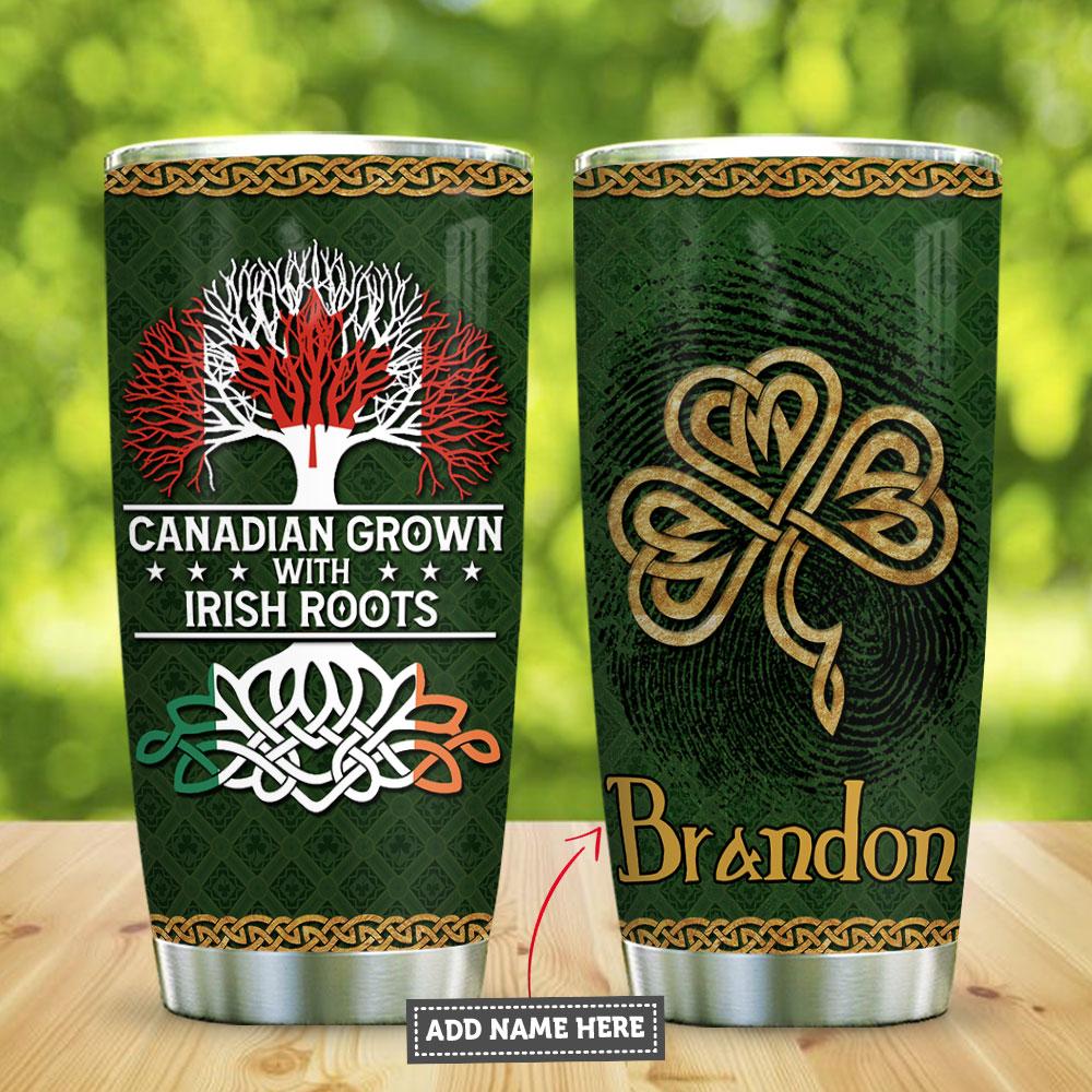 Irish Roots Canadian Personalized Stainless Steel Tumbler