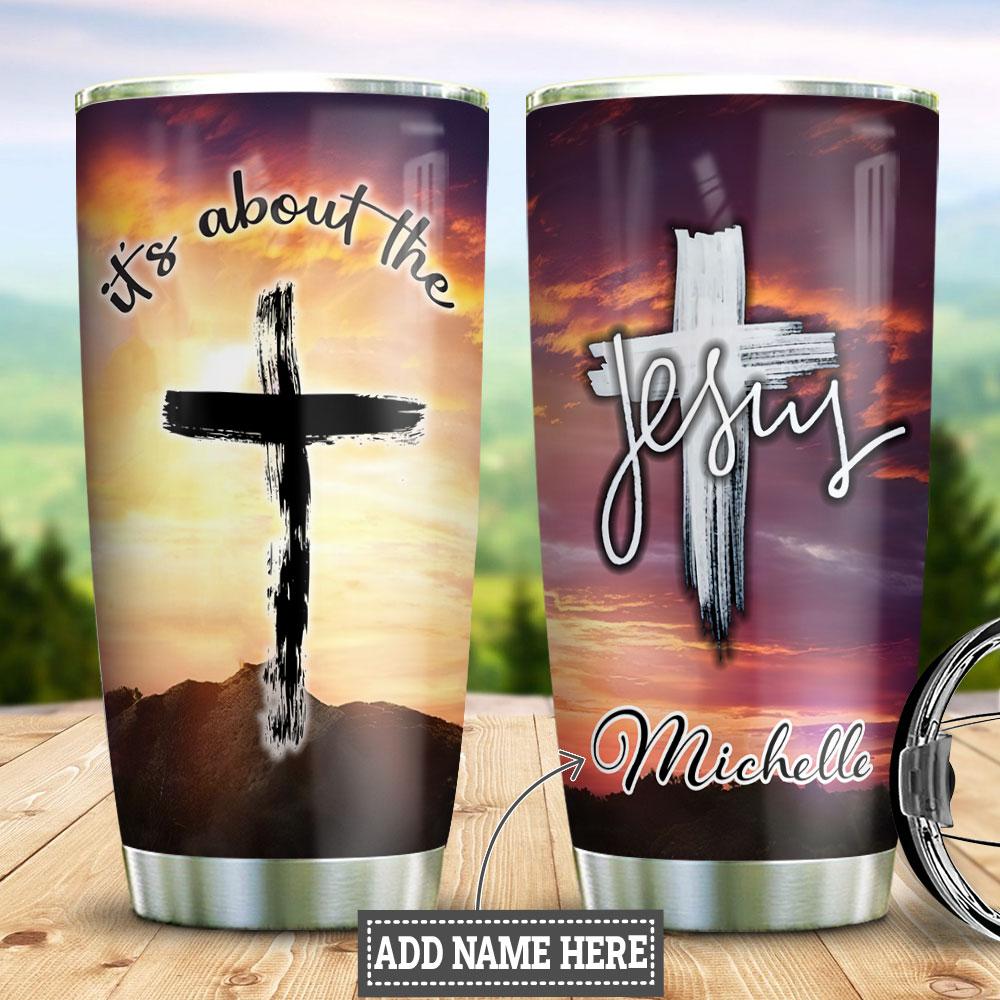 Jesus Cross Personalized Stainless Steel Tumbler
