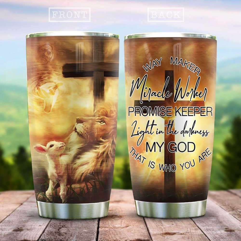 Jesus Sheep And Lion Promise Keeper Stainless Steel Tumbler