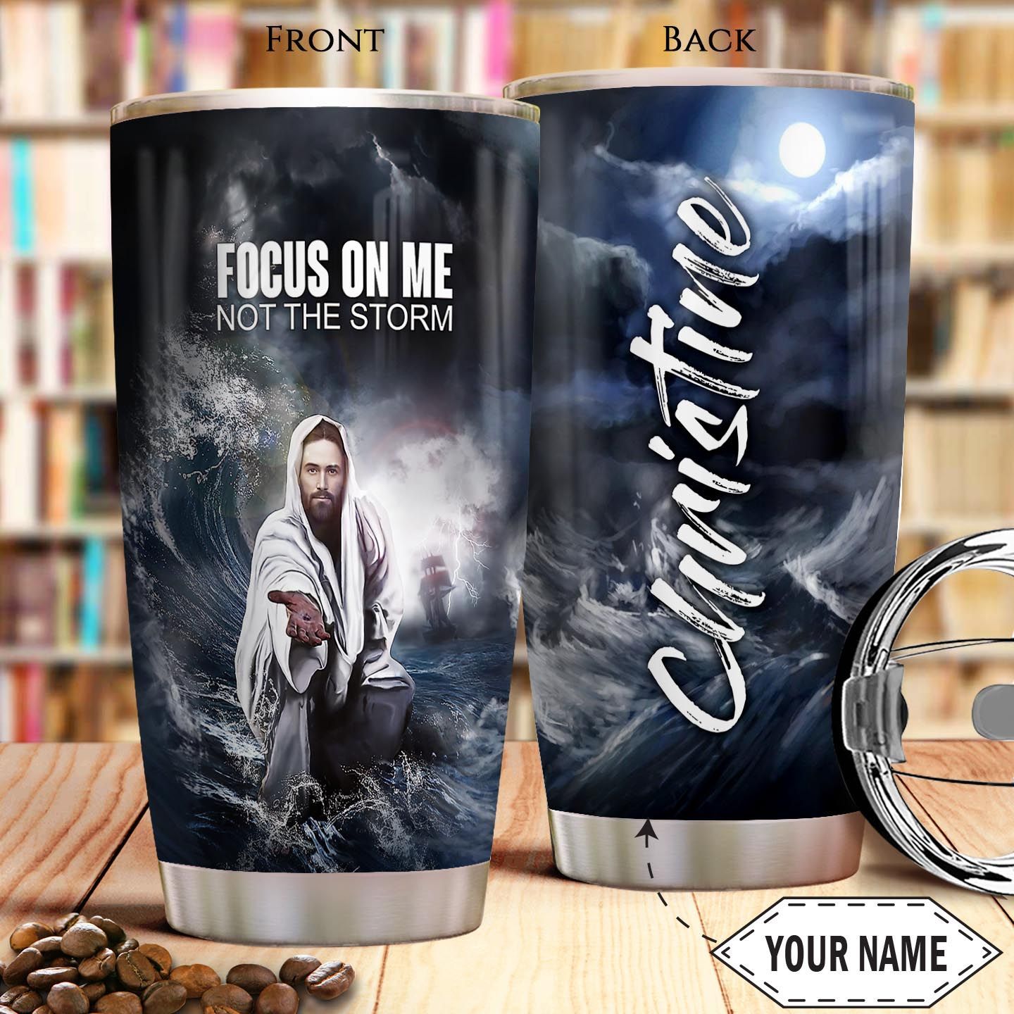 Jesus Storm Personalized Stainless Steel Tumbler
