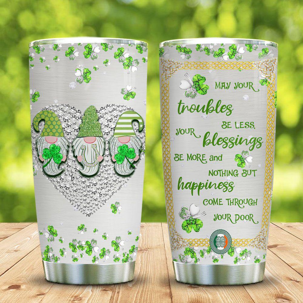 Jewelry Style Gnome Irish Blessing Stainless Steel Tumbler