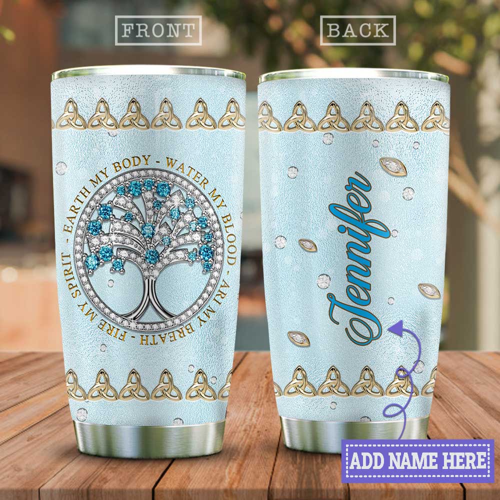 Jewelry Style Tree Of Life Personalized Stainless Steel Tumbler