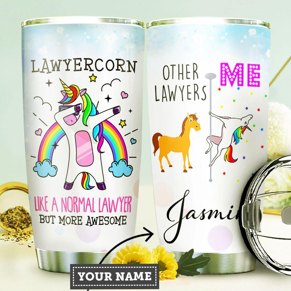 Lawyer Unicorn Personalized Stainless Steel Tumbler