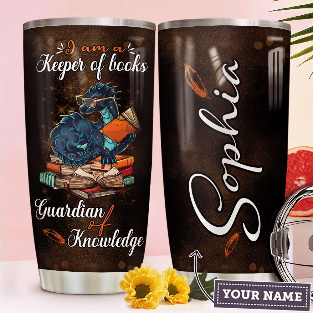 Librarian Dragon Personalized Stainless Steel Tumbler