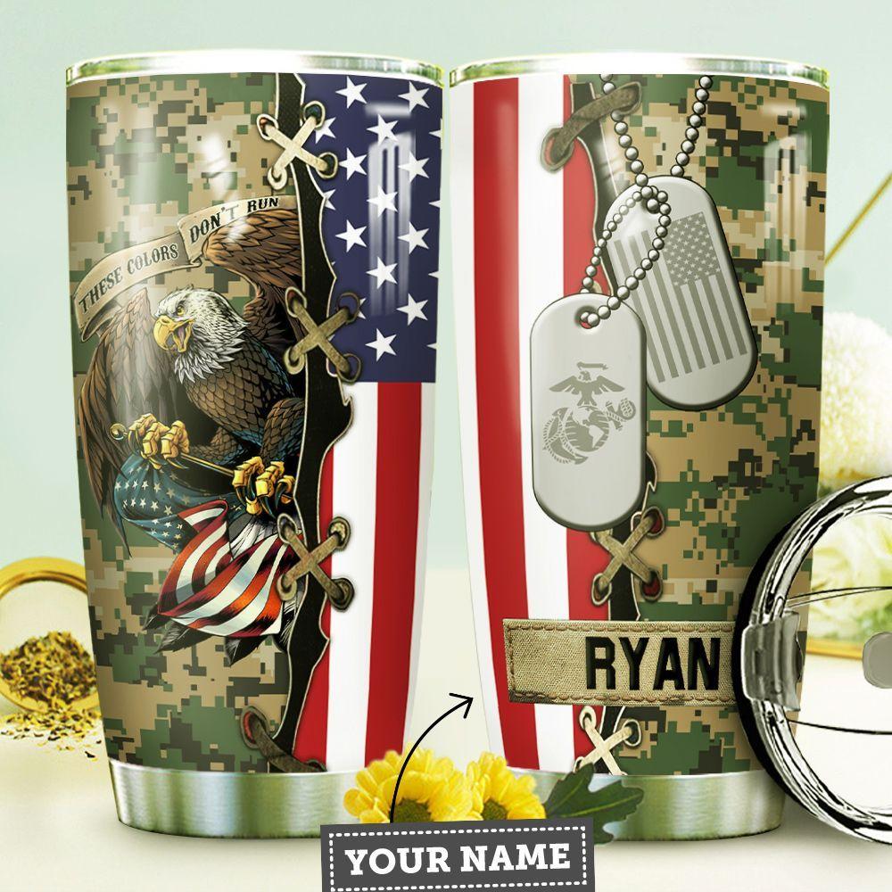 Marine Corps Personalized Stainless Steel Tumbler