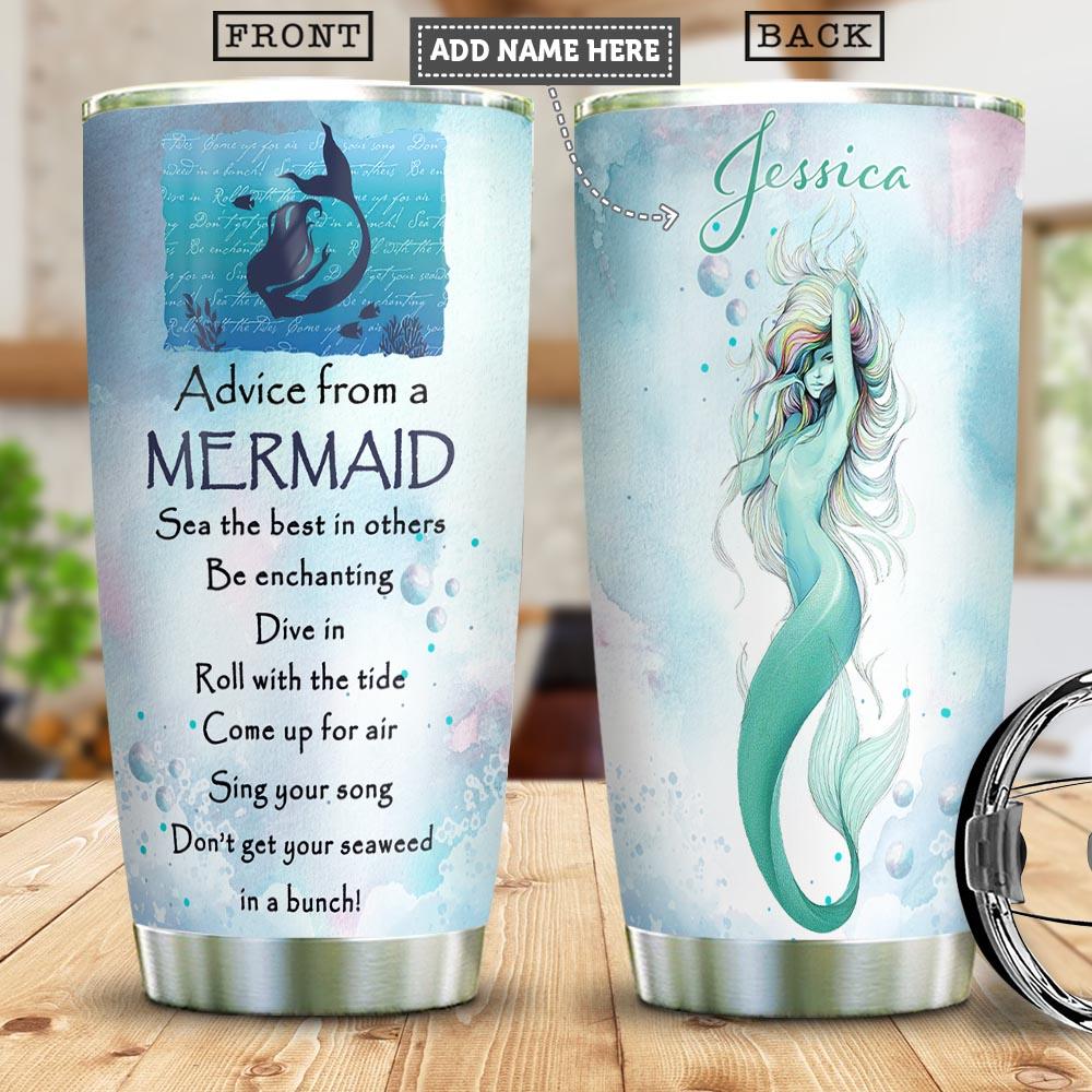 Mermaid Advice Personalized Stainless Steel Tumbler