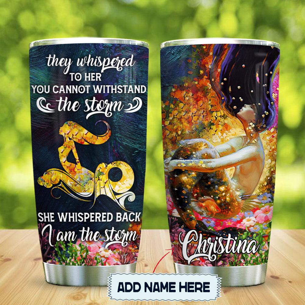 Mermaid Withstand The Storm Personalized Stainless Steel Tumbler