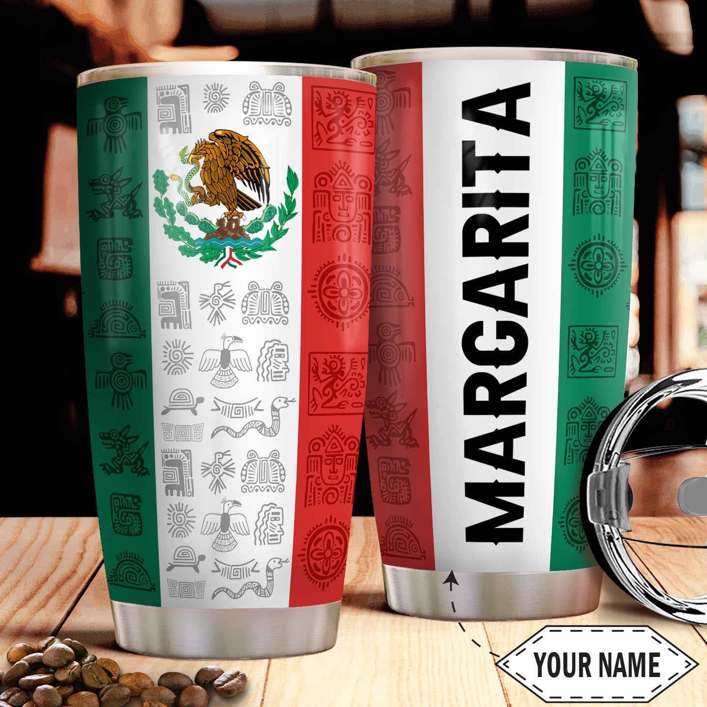 Mexican Personalized Stainless Steel Tumbler