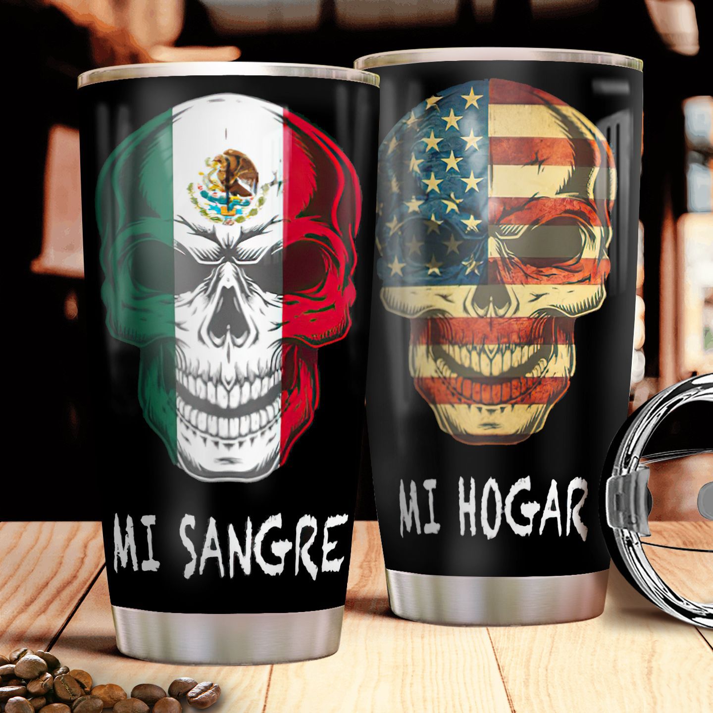 Mexican Skull Stainless Steel Tumbler