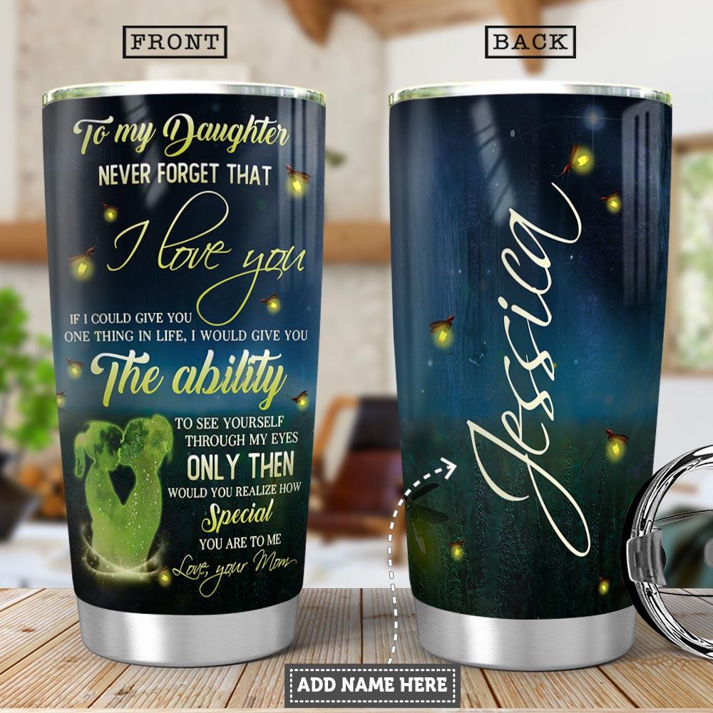 Mom To Daughter Firefly Personalized Stainless Steel Tumbler