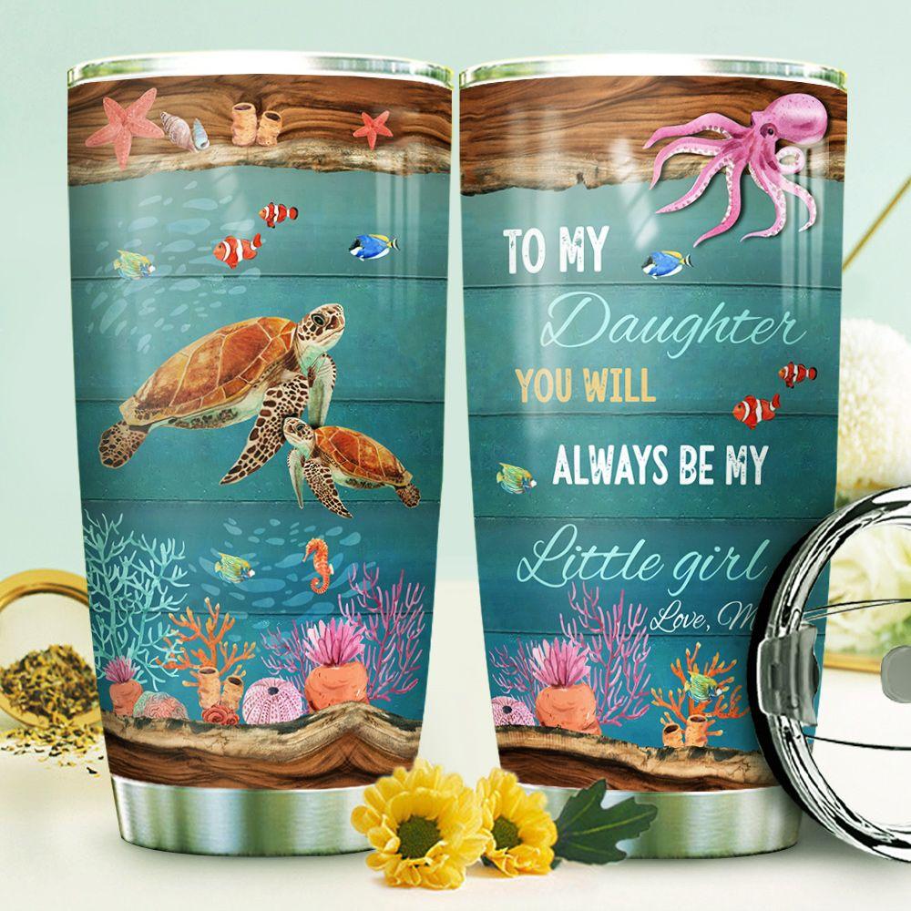 Mom To Daughter Turtle Stainless Steel Tumbler
