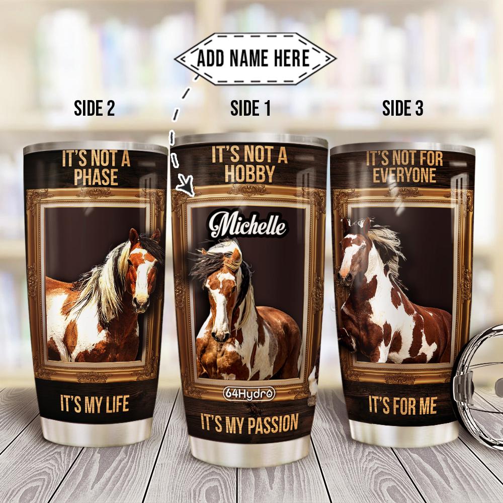 Mustang Horse Passion Personalized Stainless Steel Tumbler