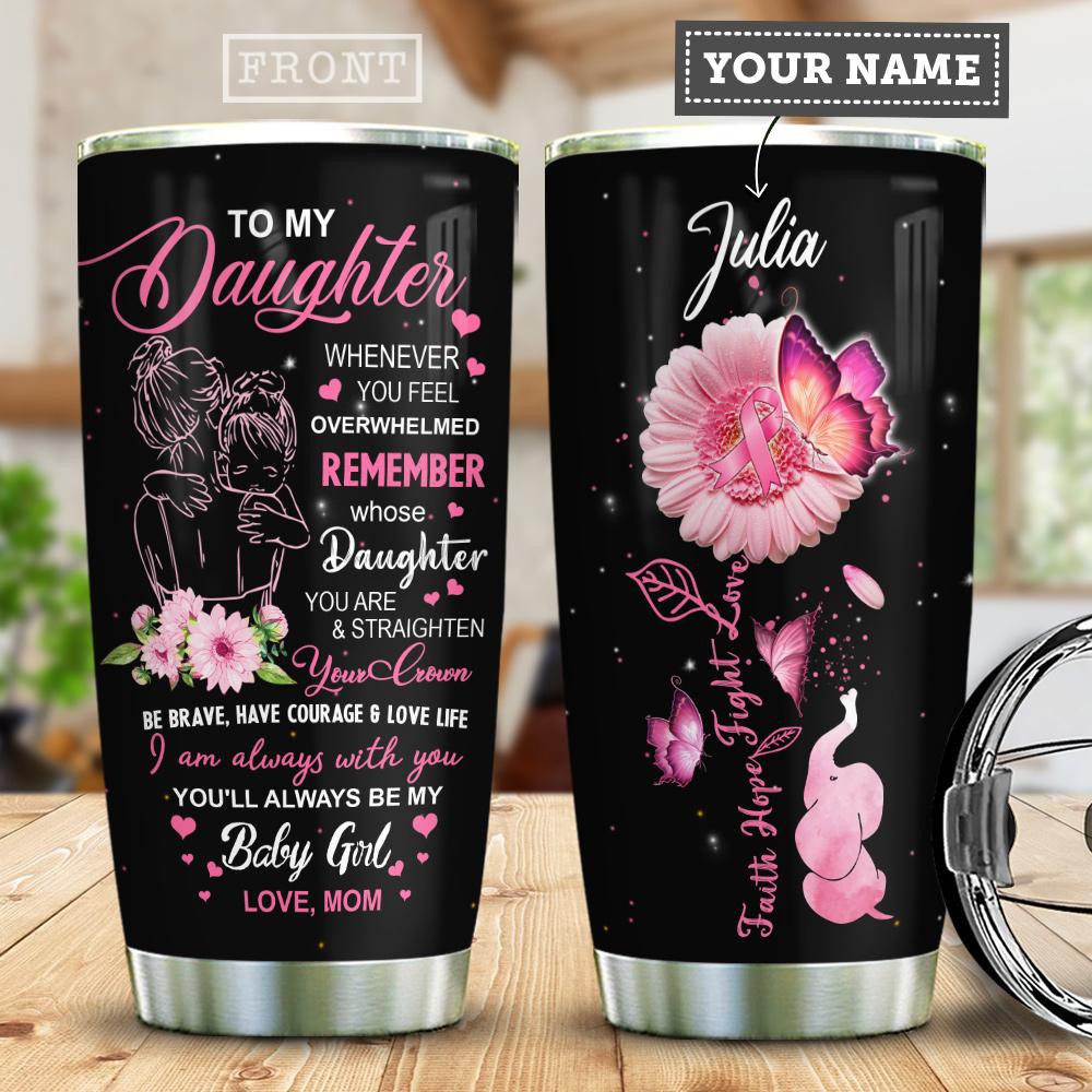 My Daughter Elephant BRC Warrior Personalized Stainless Steel Tumbler