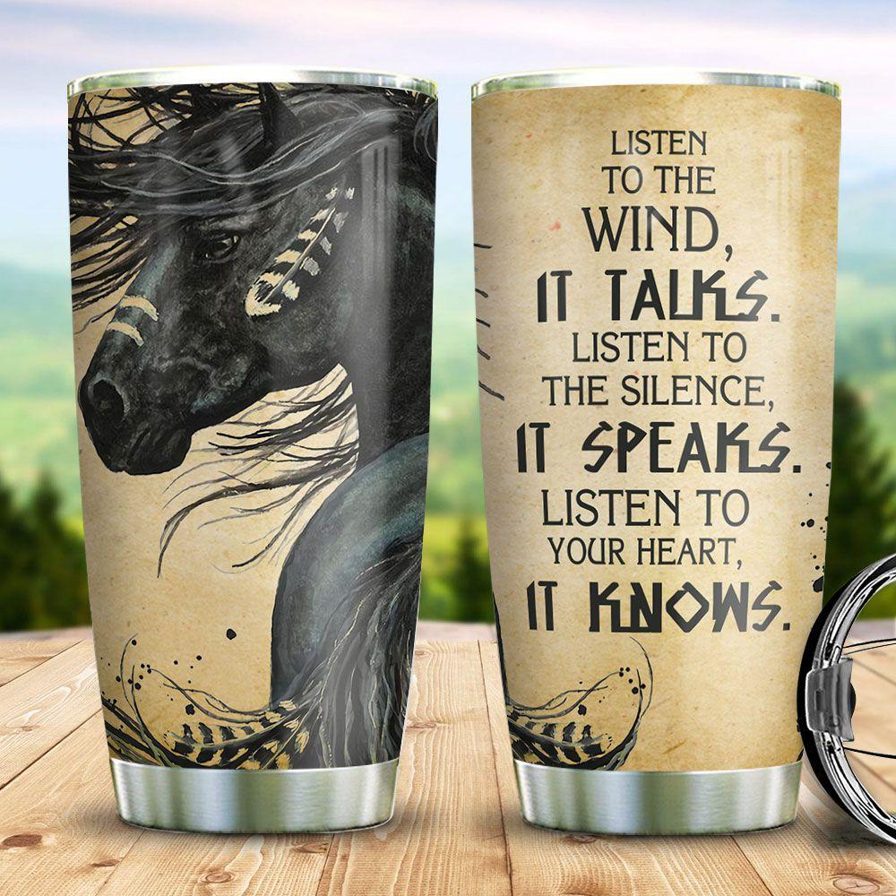 Native American Horse Stainless Steel Tumbler