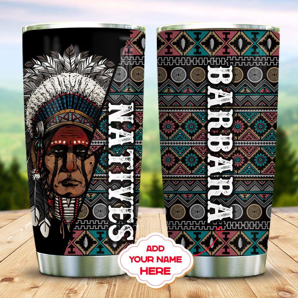 Native American Pattern Personalized Stainless Steel Tumbler