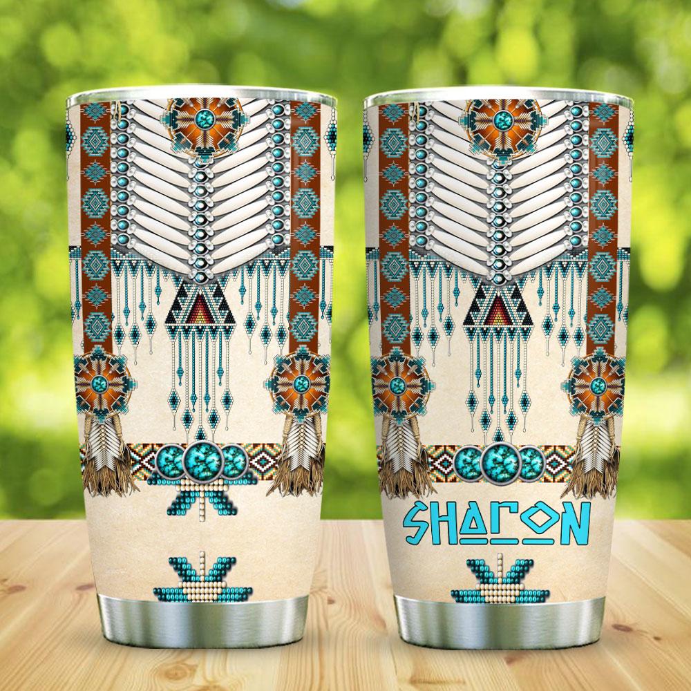 Native American Pattern Personalized Stainless Steel Tumbler