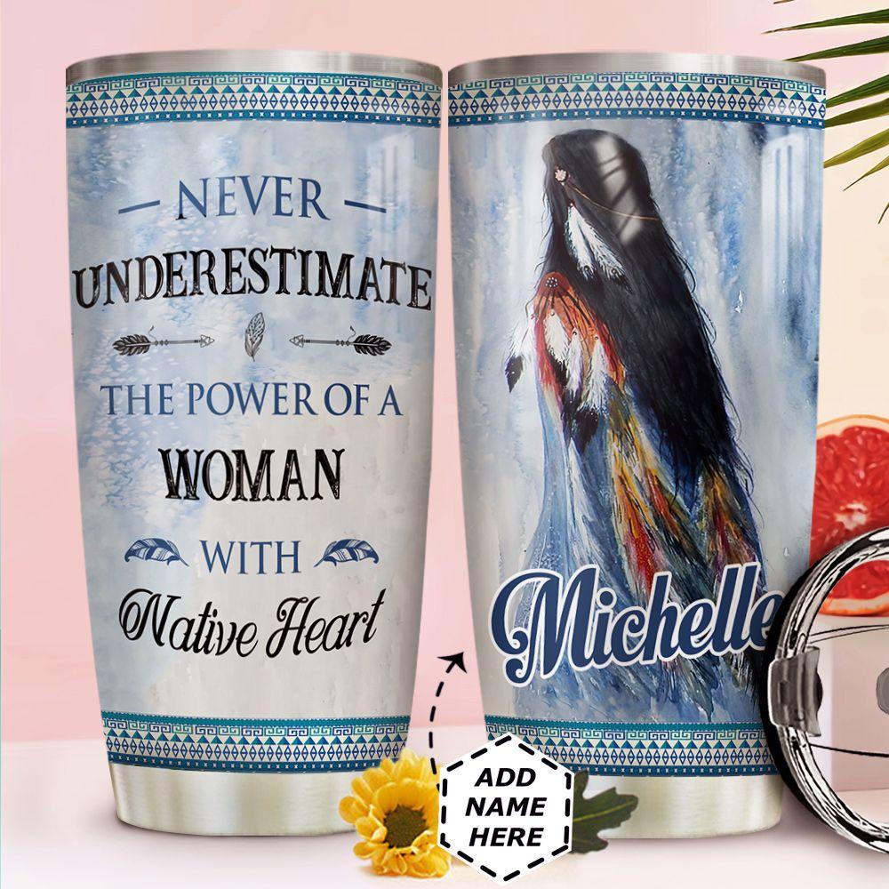 Native American Personalized Stainless Steel Tumbler