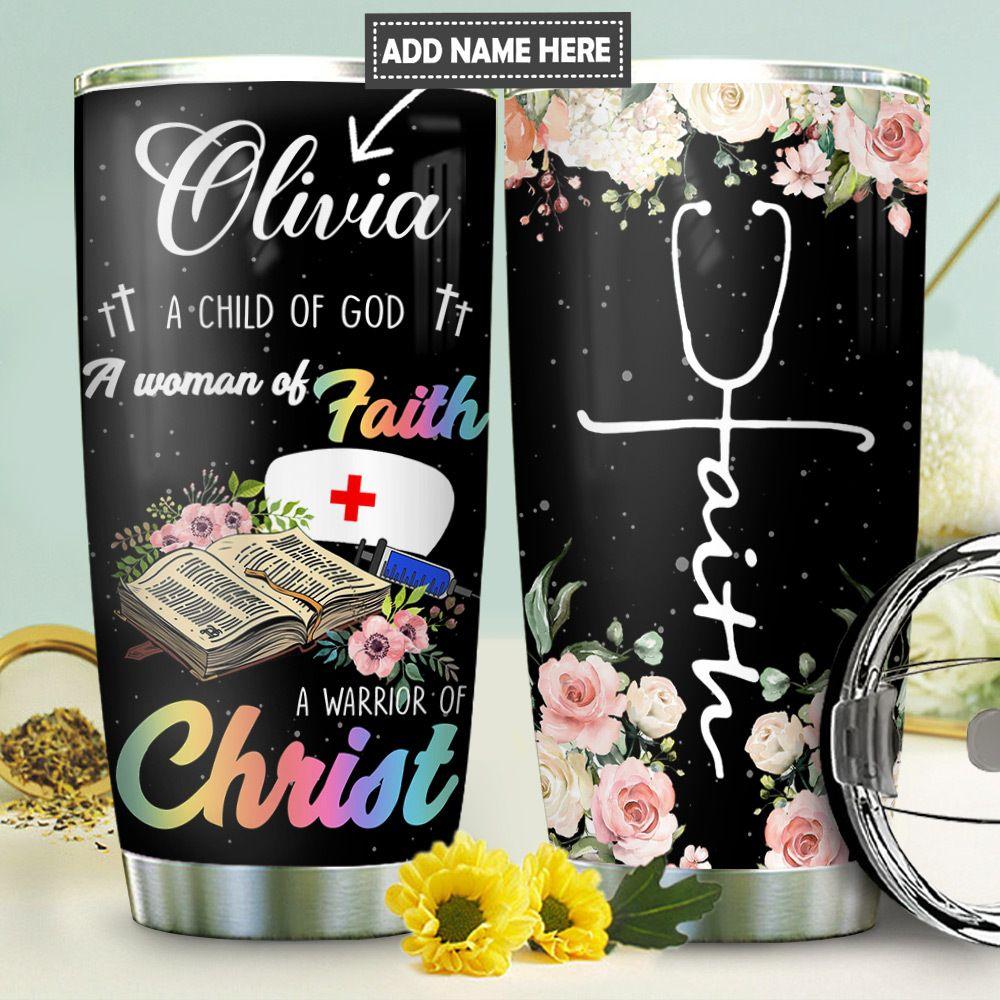 Nurse Child Of God Personalized Stainless Steel Tumbler