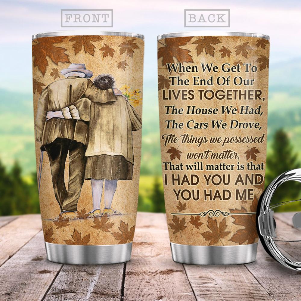 Old Couple Stainless Steel Tumbler