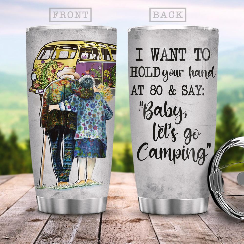 Old Hippie Couple Stainless Steel Tumbler