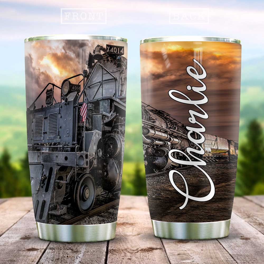 Old Railroad Personalized Stainless Steel Tumbler