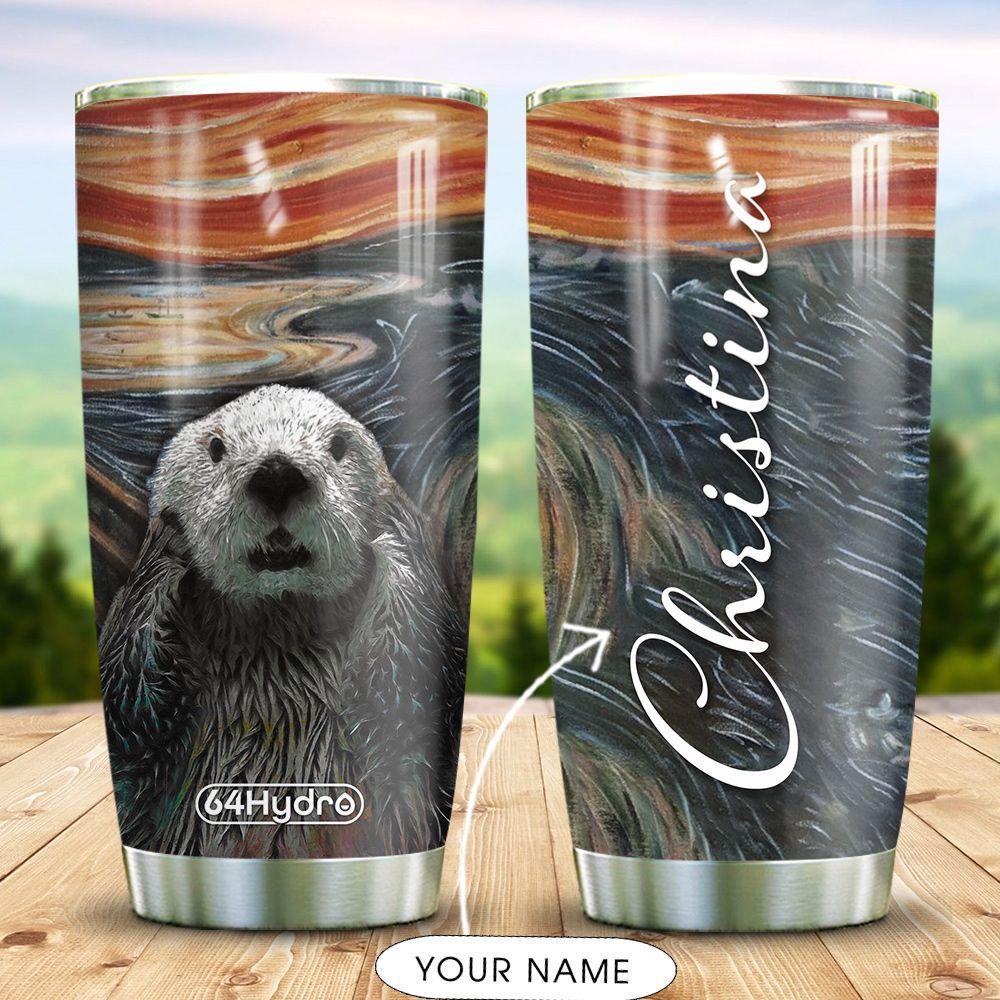 Otter Personalized Stainless Steel Tumbler
