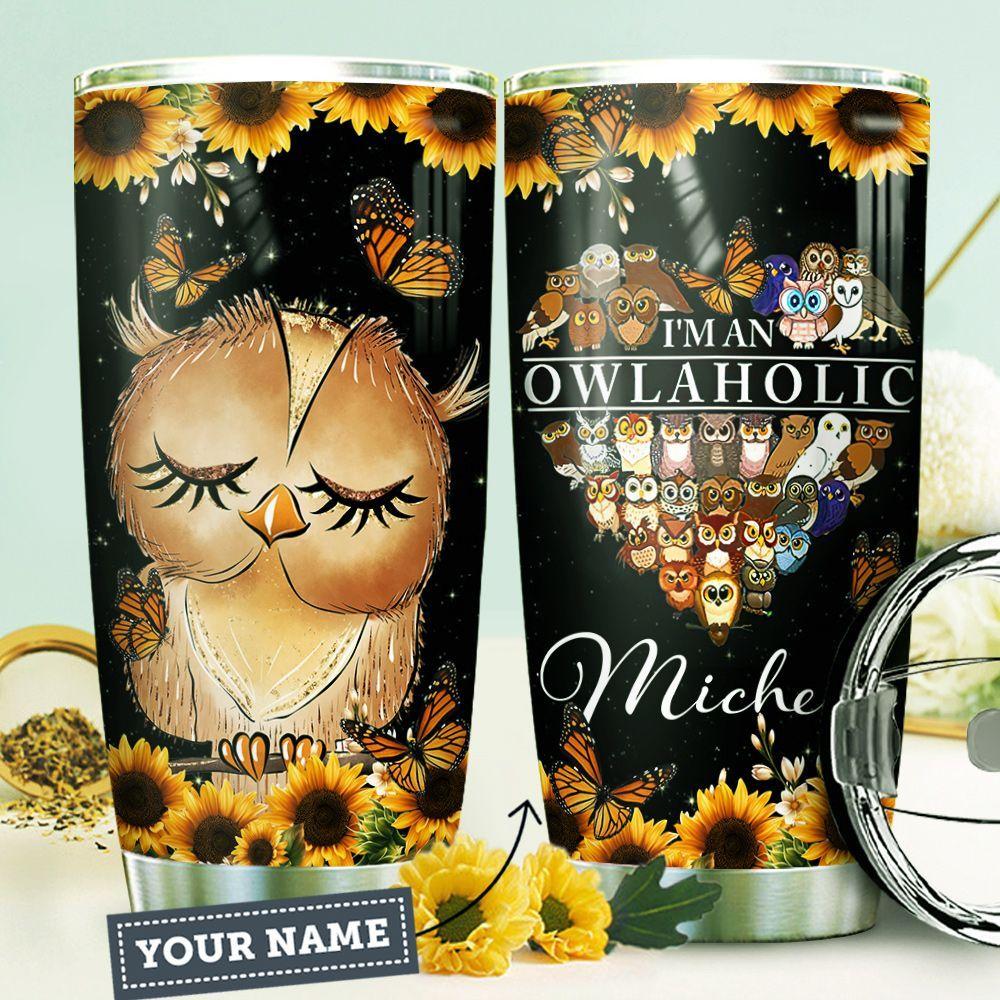 Owlaholic Personalized Stainless Steel Tumbler