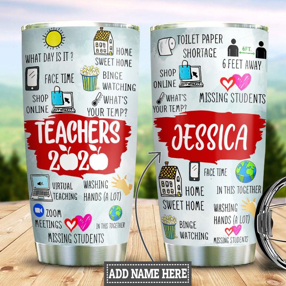 Personalized 2020 Teacher Stainless Steel Tumbler