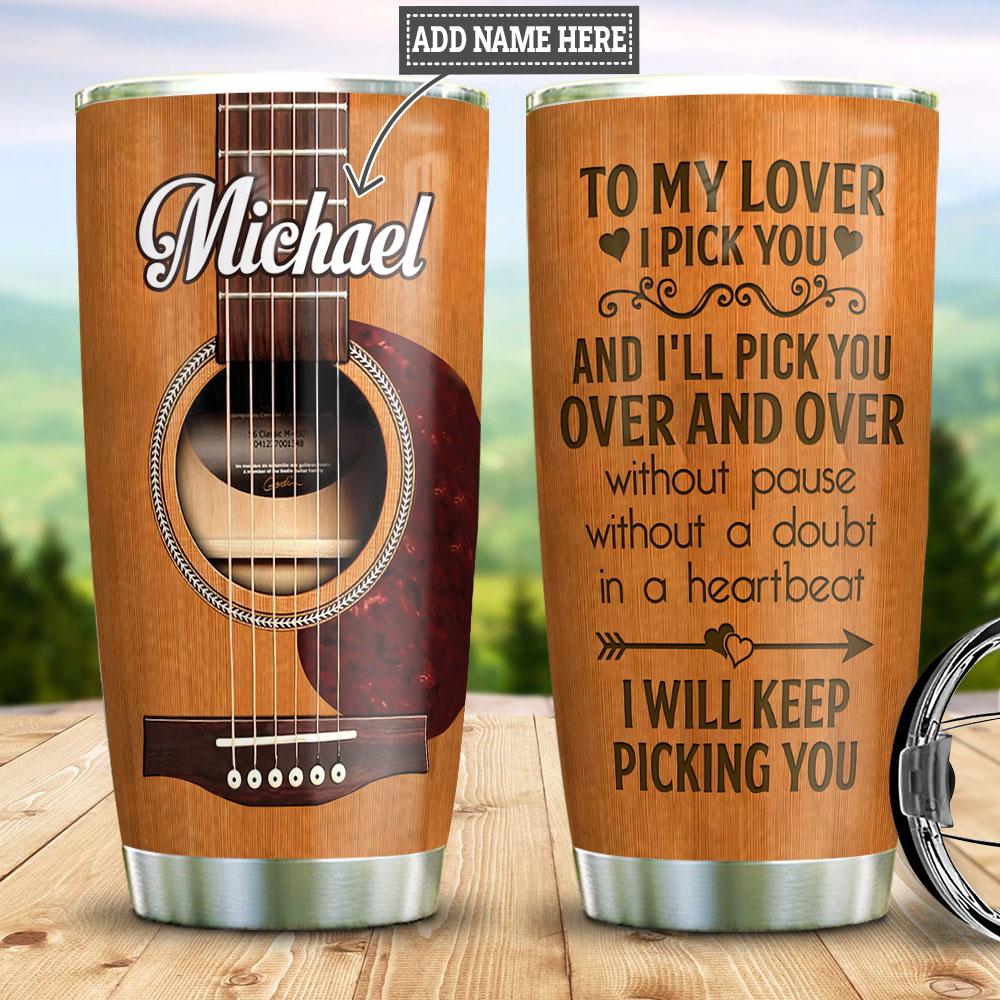 Personalized Acoustic Guitar To My Lover Stainless Steel Tumbler