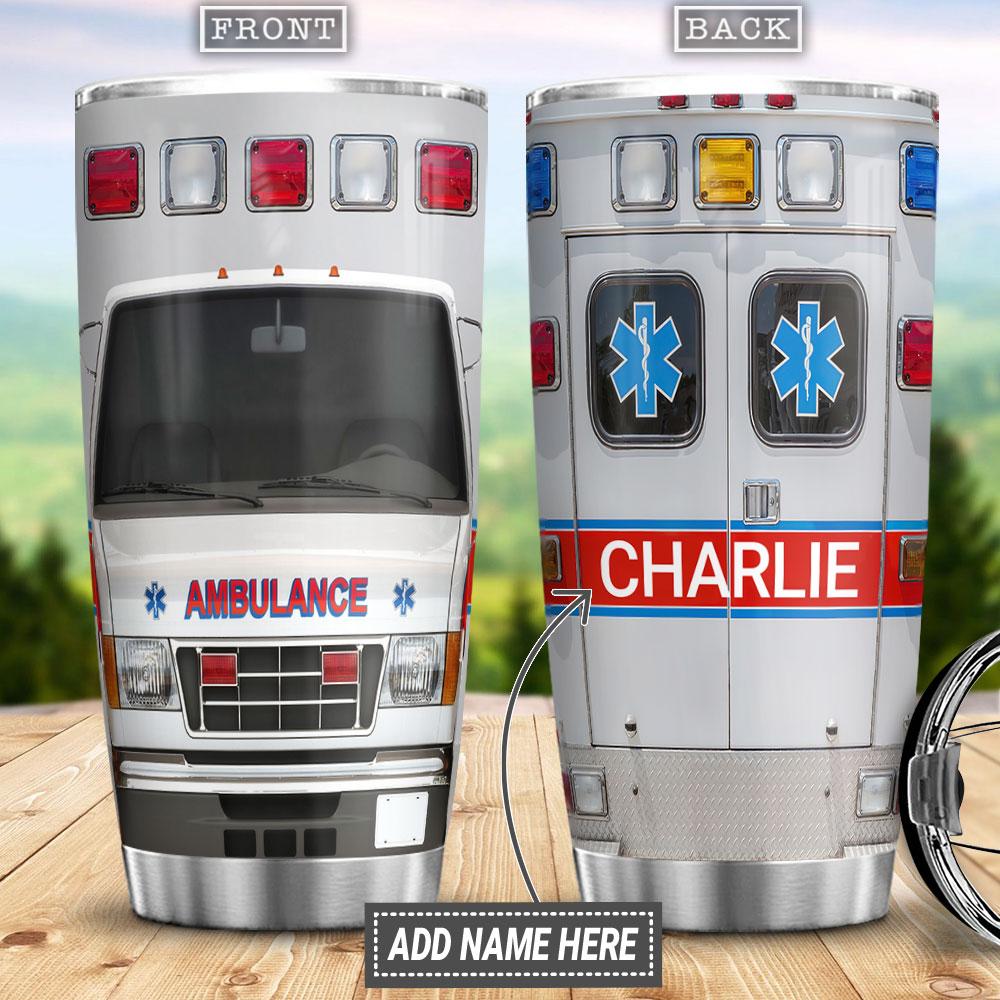 Personalized Ambulance Head Stainless Steel Tumbler