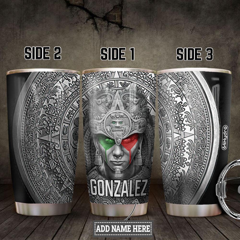 Personalized Aztec Warrior Mexico Stainless Steel Tumbler