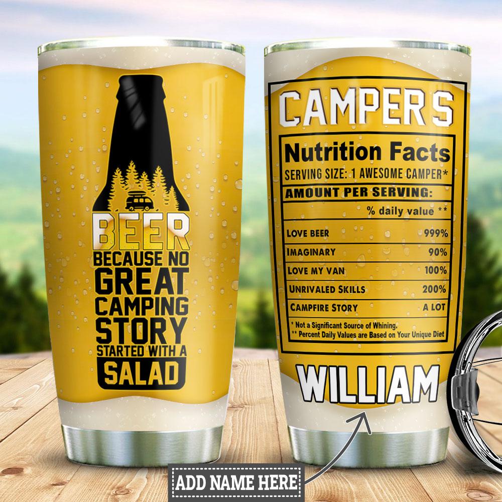 Personalized Beer Camping Stainless Steel Tumbler