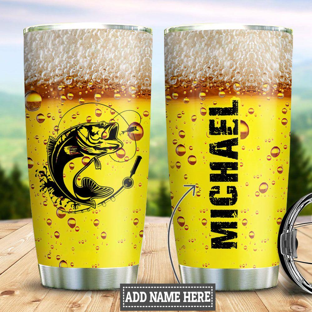 Personalized Beer Fishing Stainless Steel Tumbler
