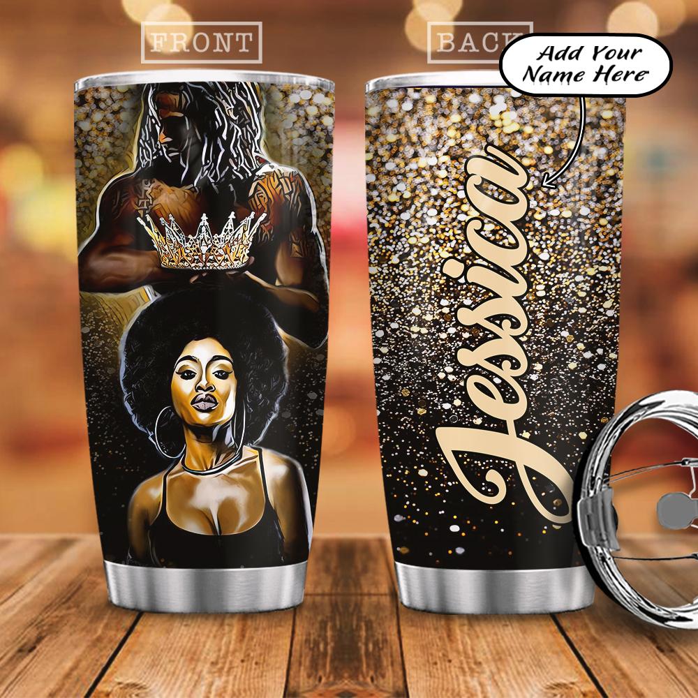 Personalized Black Queen Stainless Steel Tumbler