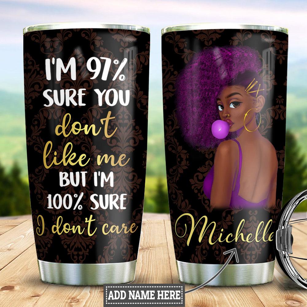 Personalized Black Women Stainless Steel Tumbler
