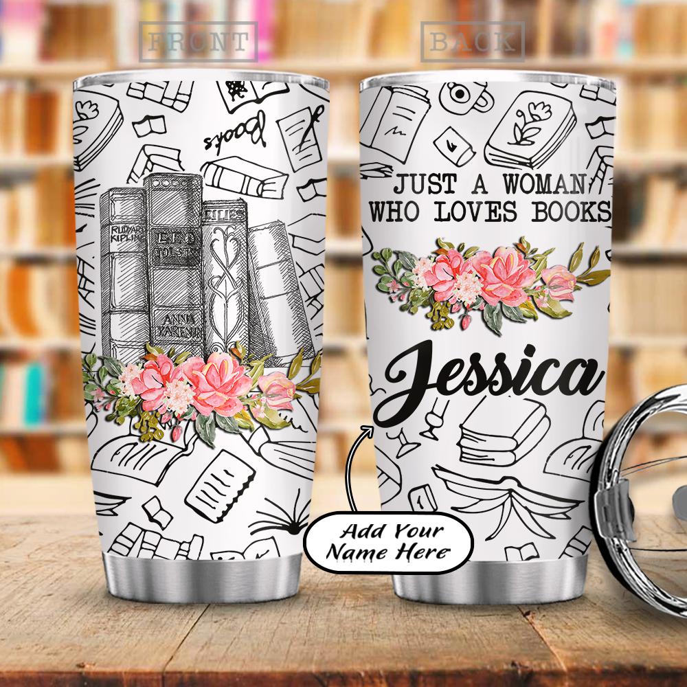 Personalized Book Lover Stainless Steel Tumbler