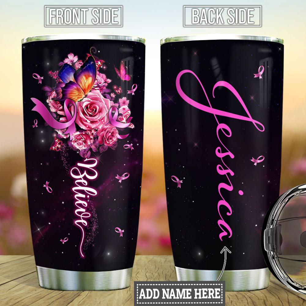Personalized BRC Butterfly Believe Stainless Steel Tumbler