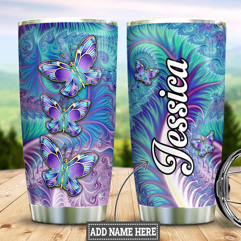 Personalized Butterfly Stainless Steel Tumbler