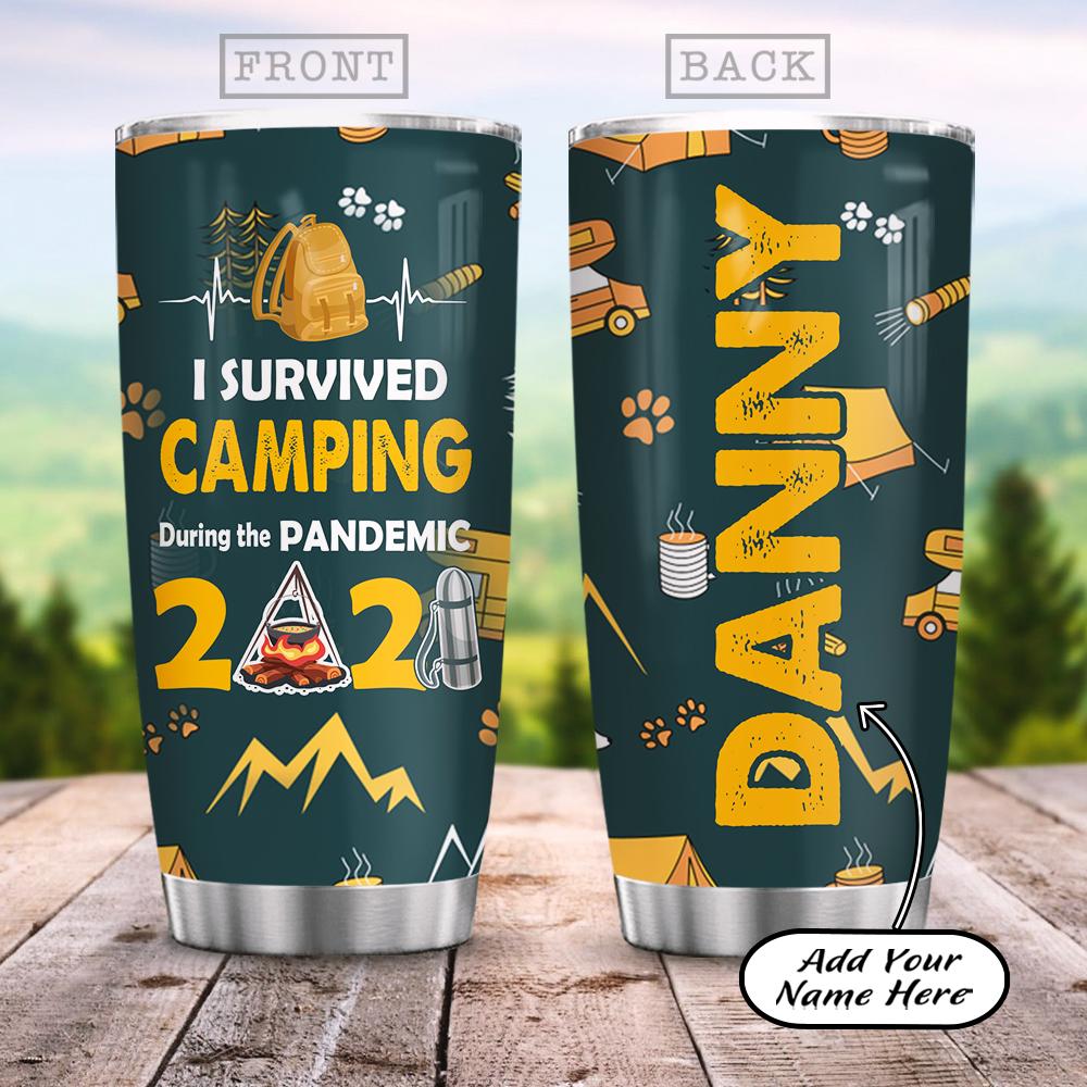 Personalized Camping Pandemic Survival Stainless Steel Tumbler