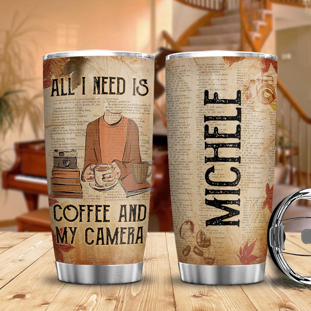 Personalized Coffee And Photography Stainless Steel Tumbler