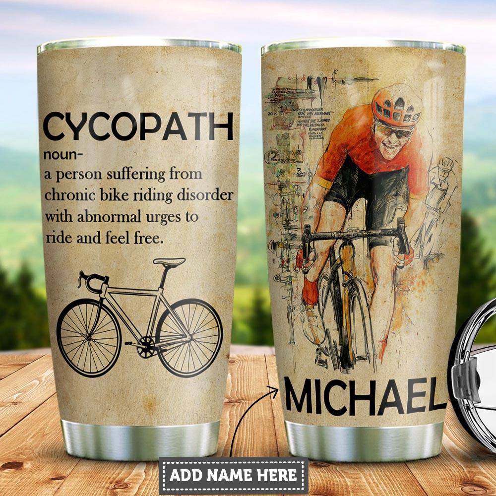 Personalized Cycling Definition Stainless Steel Tumbler