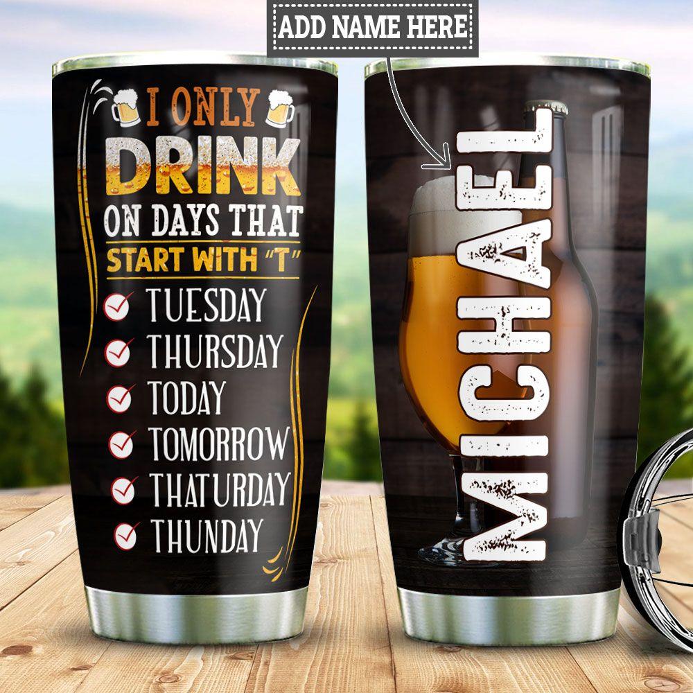 Personalized Daily Beer Stainless Steel Tumbler