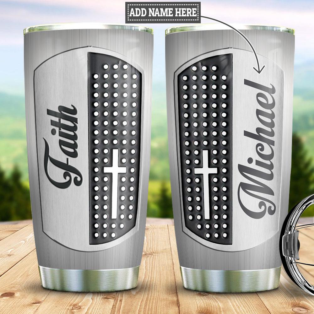 Personalized Faith Fear Not Metal Style Stainless Steel Tumbler
