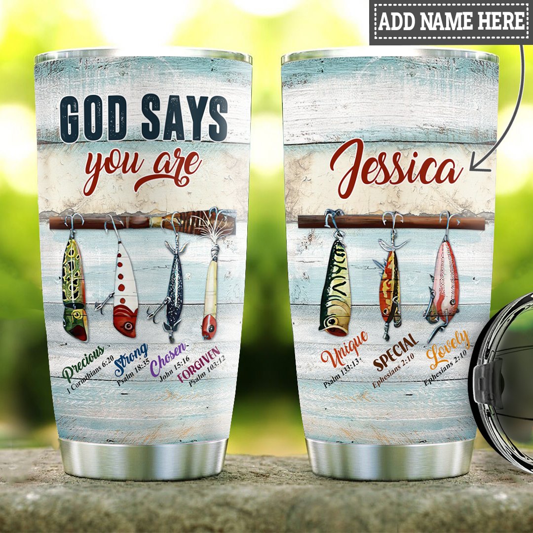 Personalized Faith Fishing Stainless Steel Tumbler