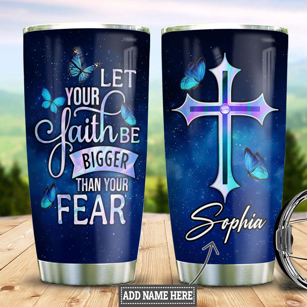 Personalized Faith Galaxy Style Stainless Steel Tumbler