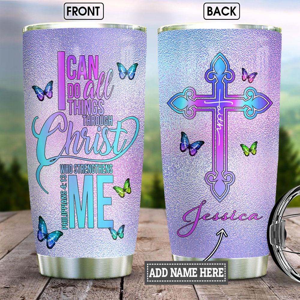 Personalized Faith Hologram Style Stainless Steel Tumbler