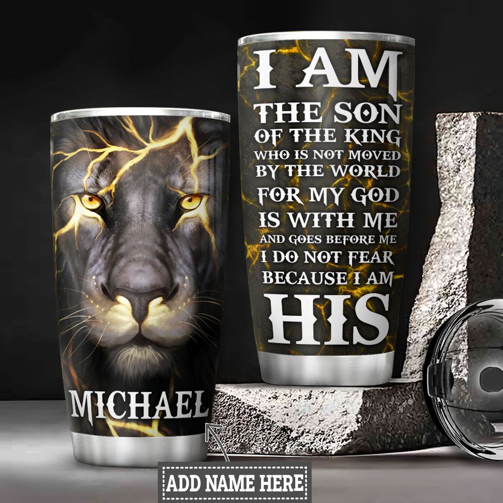 Personalized Faith Lion Stainless Steel Tumbler
