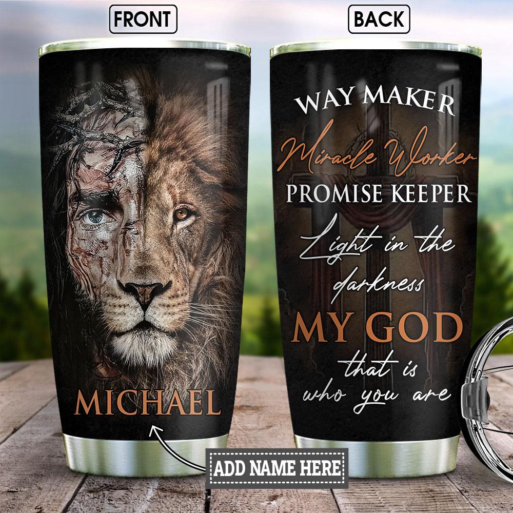Personalized Faith Lion Stainless Steel Tumbler