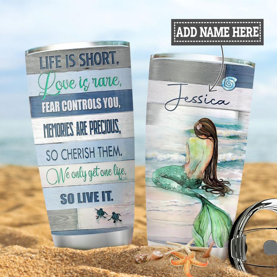 Personalized Faith Mermaid Stainless Steel Tumbler